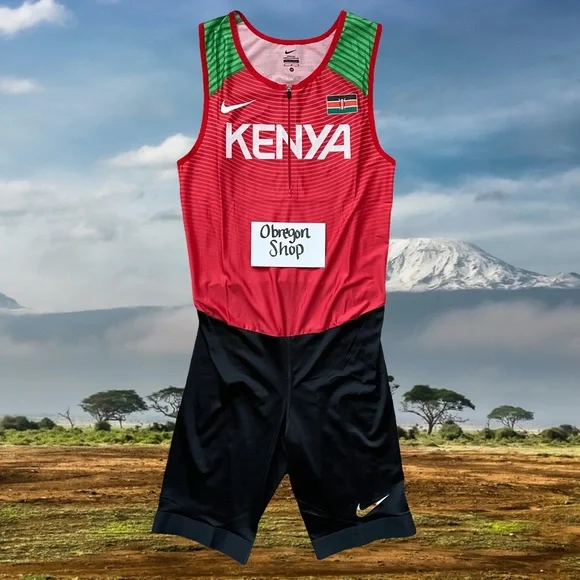 MADE IN USA KENYA SPEEDSUIT SINGLET MENS SIZE TRACK AND FIELD OLYMPIC AFRICA - Picture 1 of 8